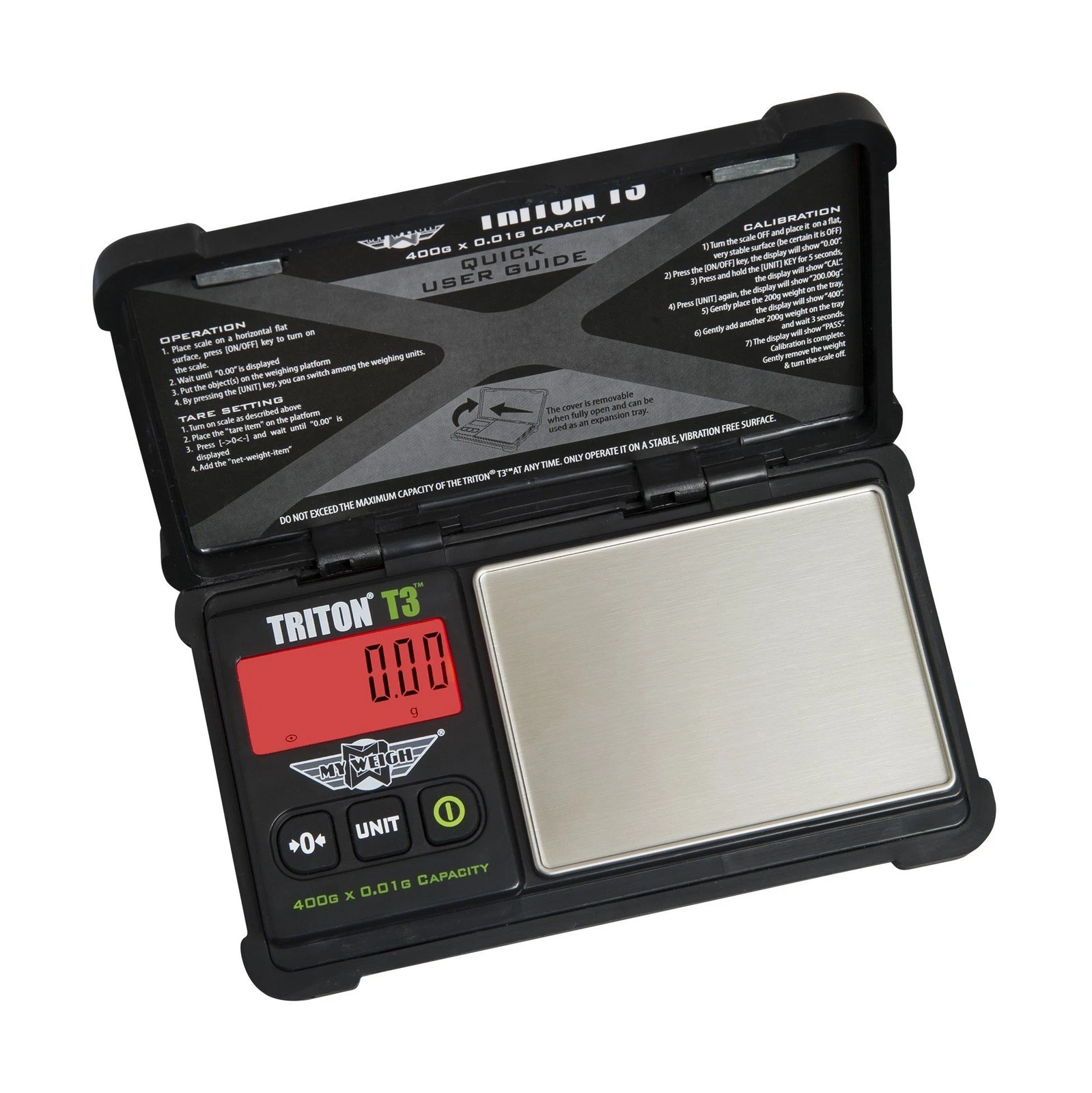 My Weigh T3-400 Triton T3 400 Gram x 0.01 Digital Pocket Scale UNT, White