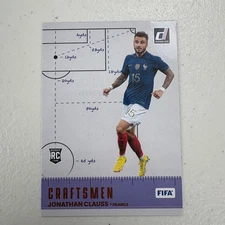 2022-23 Panini Donruss Craftsmen Jonathan Clauss #13 Rookie RC France