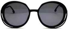 Eyecroxx Oversized Round Eyeglasses + Polarized Magnetic Sun Clip Black Ultem