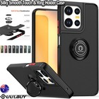 For Motorola Moto G85 G75 G55 84 Edge 60 Matte Case Shockproof Ring Holder Cover