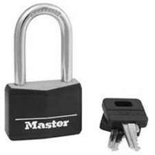 Master Lock 141DLF 1.56 In. Solid Brass Padlock- Black Cover