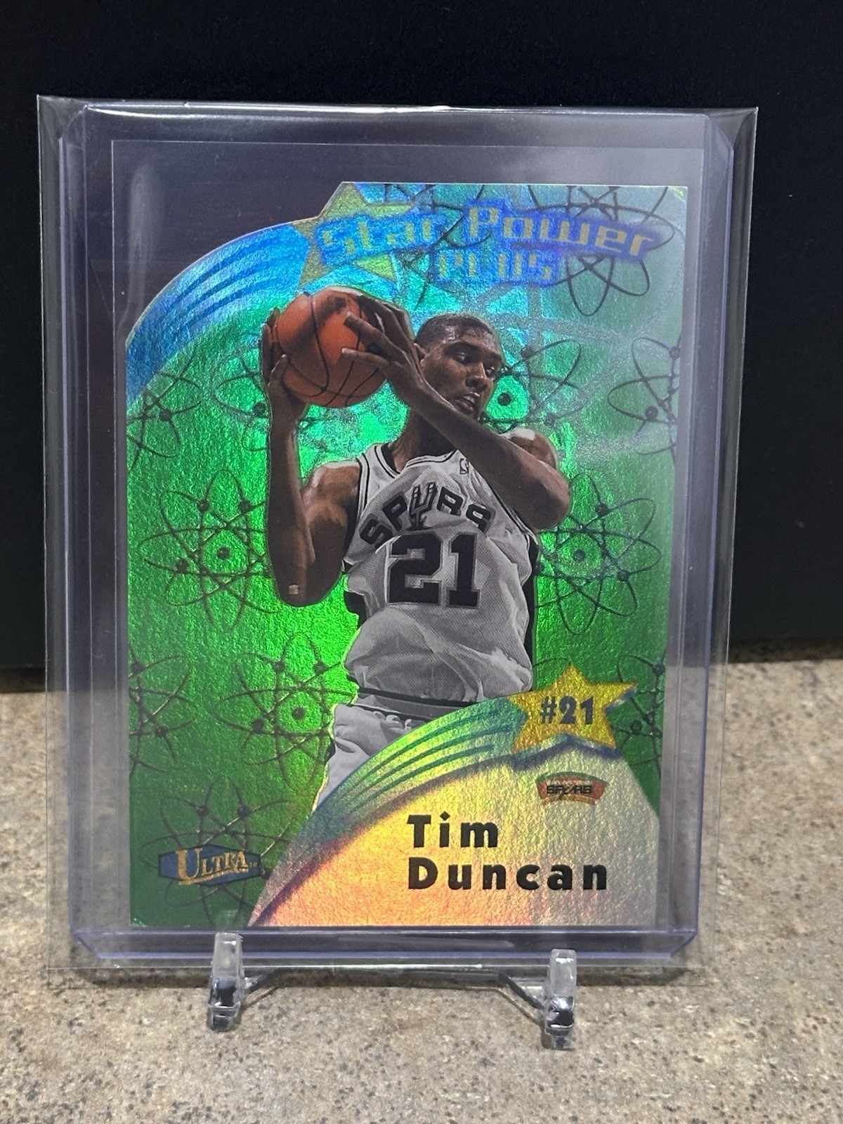 1997-98 Fleer Ultra Tim Duncan Star Power Plus Rookie RC #18 SPP Spurs