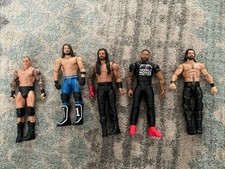 Lot Of 5 WWE Action Figures, Reigns (2) Rollins, Styles Orton Mattel