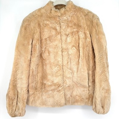 Vintage Dicker and Dicker Beverly Hills Short Fur Jacket Honey Beige 60s Medium