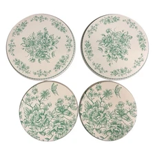 Pioneer Woman Agatha Range Stove Top Burner Covers Floral Green White 4pcs