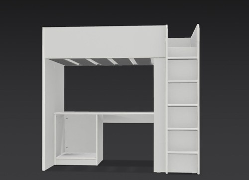 SMÅSTAD Bunk bed frame + desk + storage, white, twin size/ Armazón litera - Picture 8 of 17