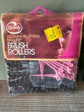 Goody Brush Rollers 14 Medium Aluminum Spiral Ball Tip 1973 NOS
