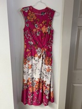 Vince Camuto Floral Fit and Flare Pink Dress Size 4