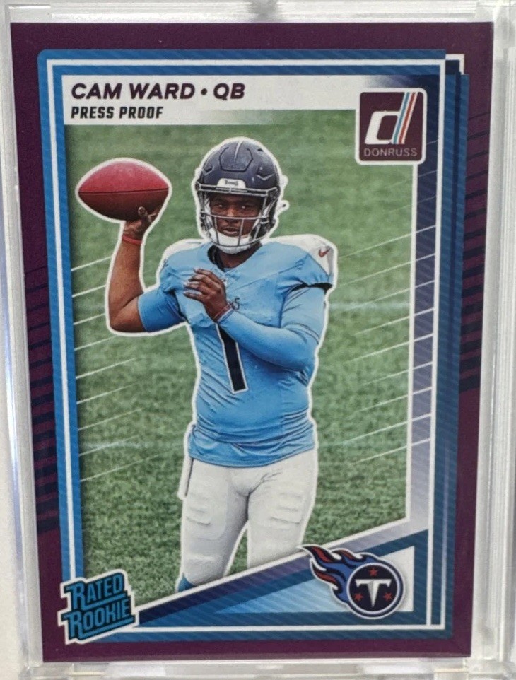 2025 Panini Donruss - Rated Rookie Cameron Ward #350 Purple Press Proof (RC)