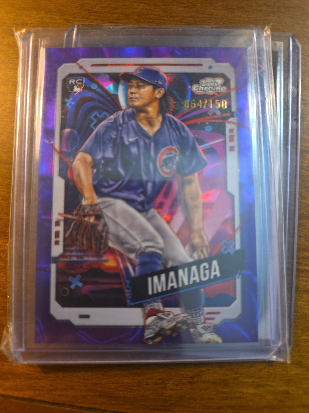 2024 Topps Cosmic Chrome - Shota Imanaga #199 Purple Nebula Refractor /150 (RC)