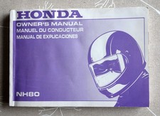 HONDA NH80 GENUINE OWNERS HANDBOOK MANUAL 