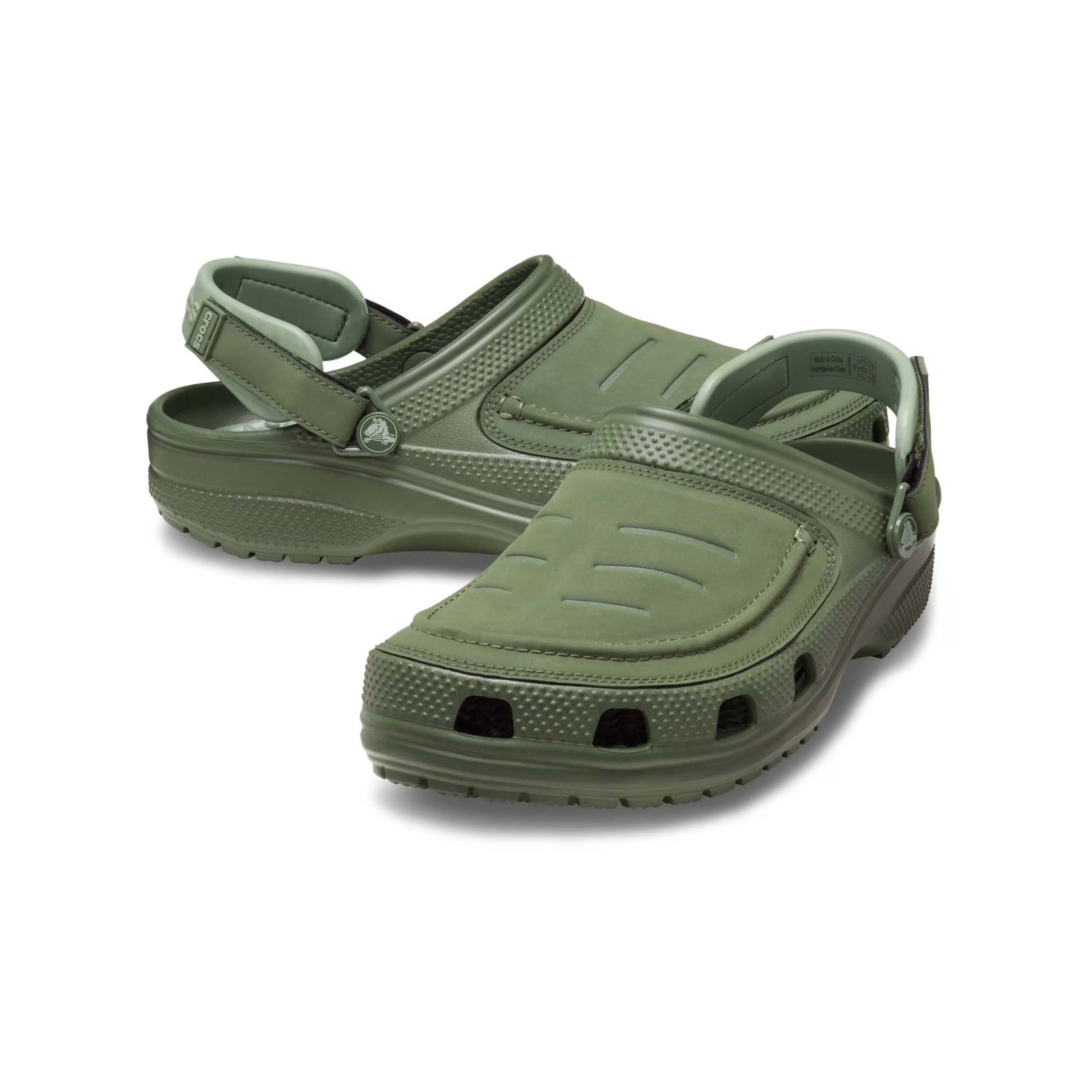 Authentic Crocs Men's Yukon Vista II LiteRide Clog Sandal Army Green Medium