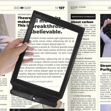 5X Full Page Magnifier for Reading, 8.8 X 6.3 Inch Bendable Reading Handheld Boo