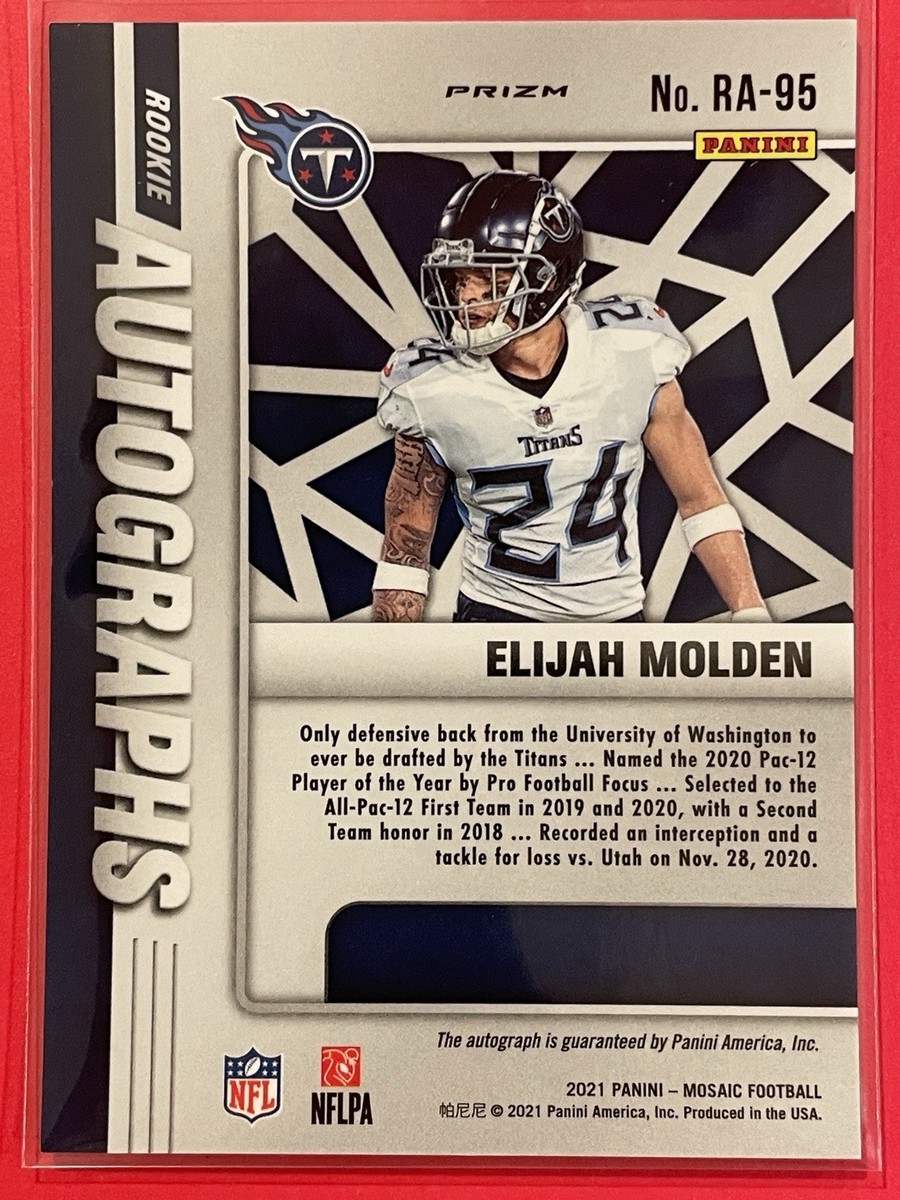 2021 Panini Mosaic Elijah Molden Rookie Auto Mosaic RC #RA-95