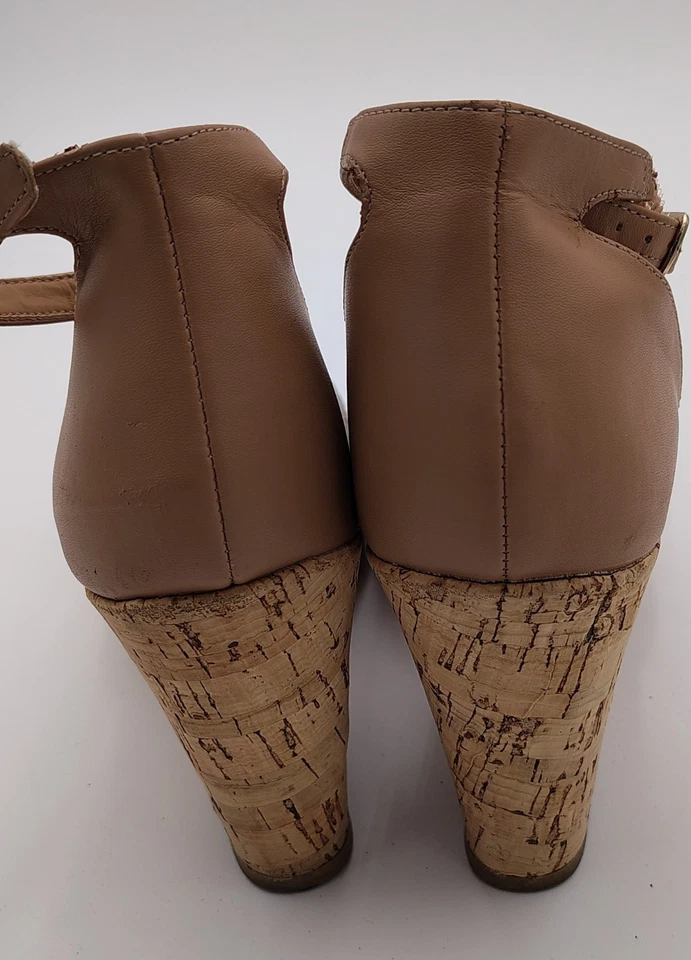 Sandalias de cuña Material Girl Bretta2 Nude Bling con correa al tobillo para mujer talla 8,5 M EE. UU. Foto 2 de 4