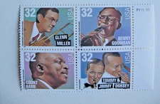 US Mint Never Hinged Postage Scott #3096 - #3099 Big Band Leaders 32c  