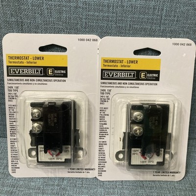 Lot Of 2 Everbilt Thermostat Lower TOD Type 1000 042 068