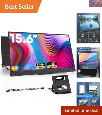 Lightweight 15.6'' FHD Portable Display - Enhance Your Mobile Workstation Setup