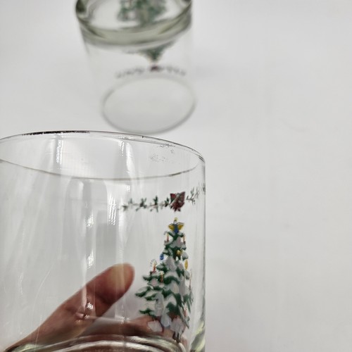 Weihnachtsbaum niedrige Kugel Cocktailgläser Goldrand 2er Set - Bild 8 von 9