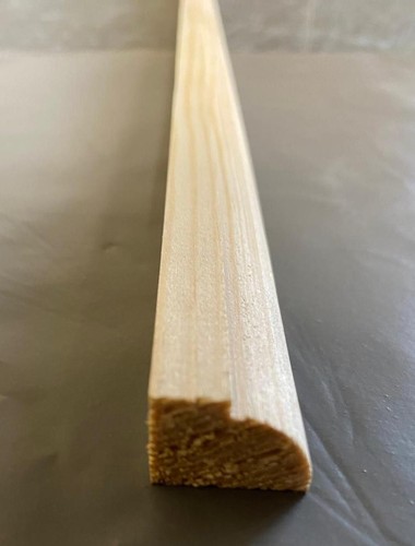 Moldeo de cuentas de vidrio de pino bordes de madera 15x20x1000 mm, muchas longitudes - Imagen 3 de 15