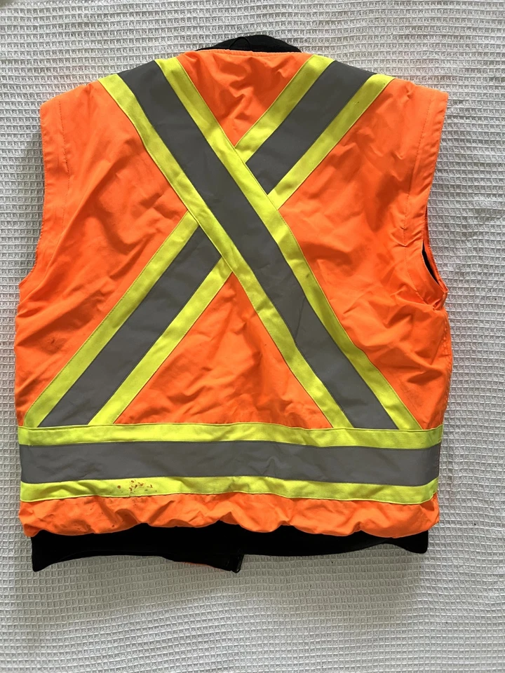 Forcefield Insulated Hi Vis Safety Winter Vest Orange Men's Medium - Image 3 of 3