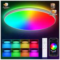 Deckenlampe Dimmbar 24W RGB Farbwechsel Smart LED Ø30Cm 2400LM FüR Wohnzimmer