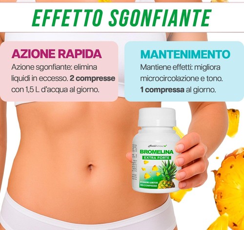BROMELINA | 365 Compresse Ad Alto Dosaggio Con Bromelina | Bromelina Integratore - Foto 3 di 9