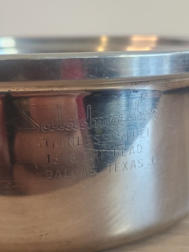 Saladmaster 18-8 Tri-Clad Stainless 2 QT Saucepan w/o Lid USA - Picture 9 of 14