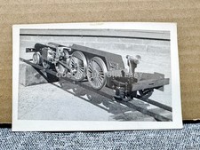 VINTAGE PHOTOGRAPH MODEL TRAIN LIVE STEAM LOCOMOTIVE CHASSIS LARGE SCALE B&W