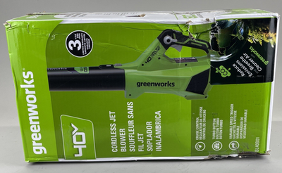 #ad Greenworks 40V Cordless Leaf Blower 120 MPH 450 CFM Tool Only BLF346 $75.99