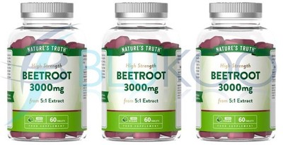 Nature's Truth Rote Beete Extrakt 3000mg - 60 Tabletten (3er Pack)