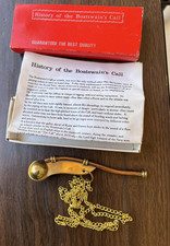 Boatswain Call brass and copper in original box with history pamphlet
