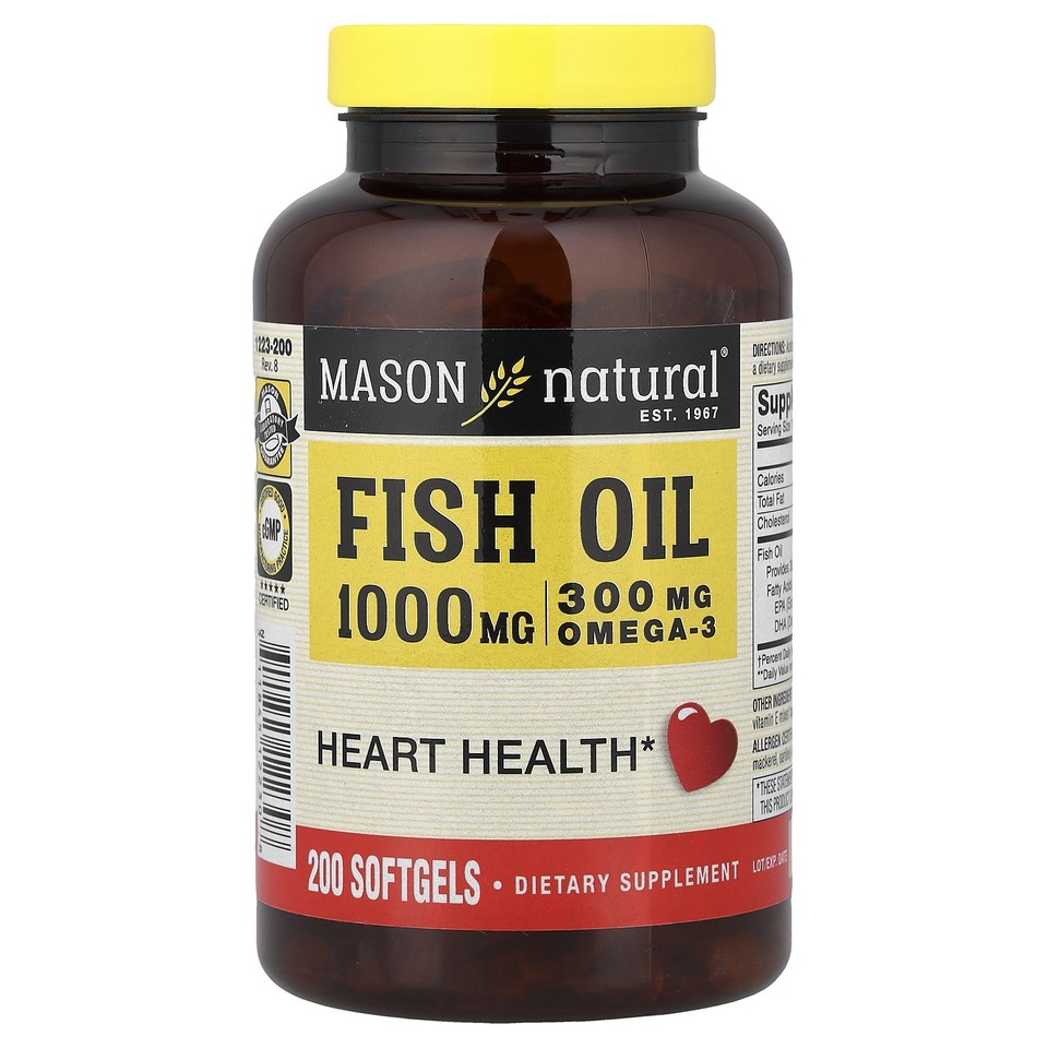 Fish Oil, 1,000 mg, 200 Softgels