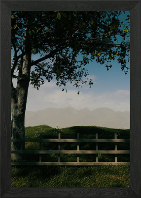 Fieldster 3D Render Framed Wall Art Poster Canvas Print Picture
