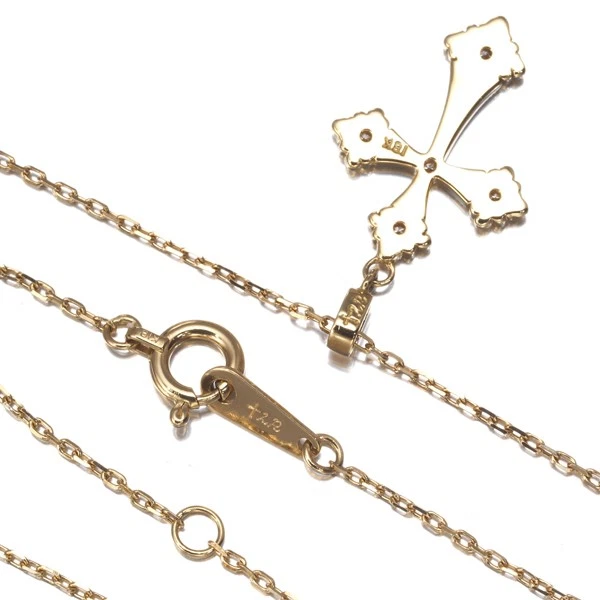 Auténtico Collar Loree Rodkin Cruz Diamante Oro Amarillo 18K 750 Foto 3 de 4