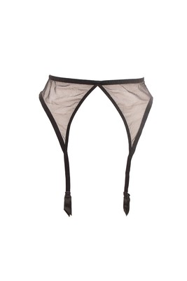 AGENT PROVOCATEUR Damen Hosenträger elegant transparent Netz schwarz Größe M