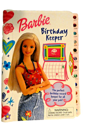 2001 BARBIE Birthday Keeper-unused-Little Girls Planner Notebook, Sara Miller