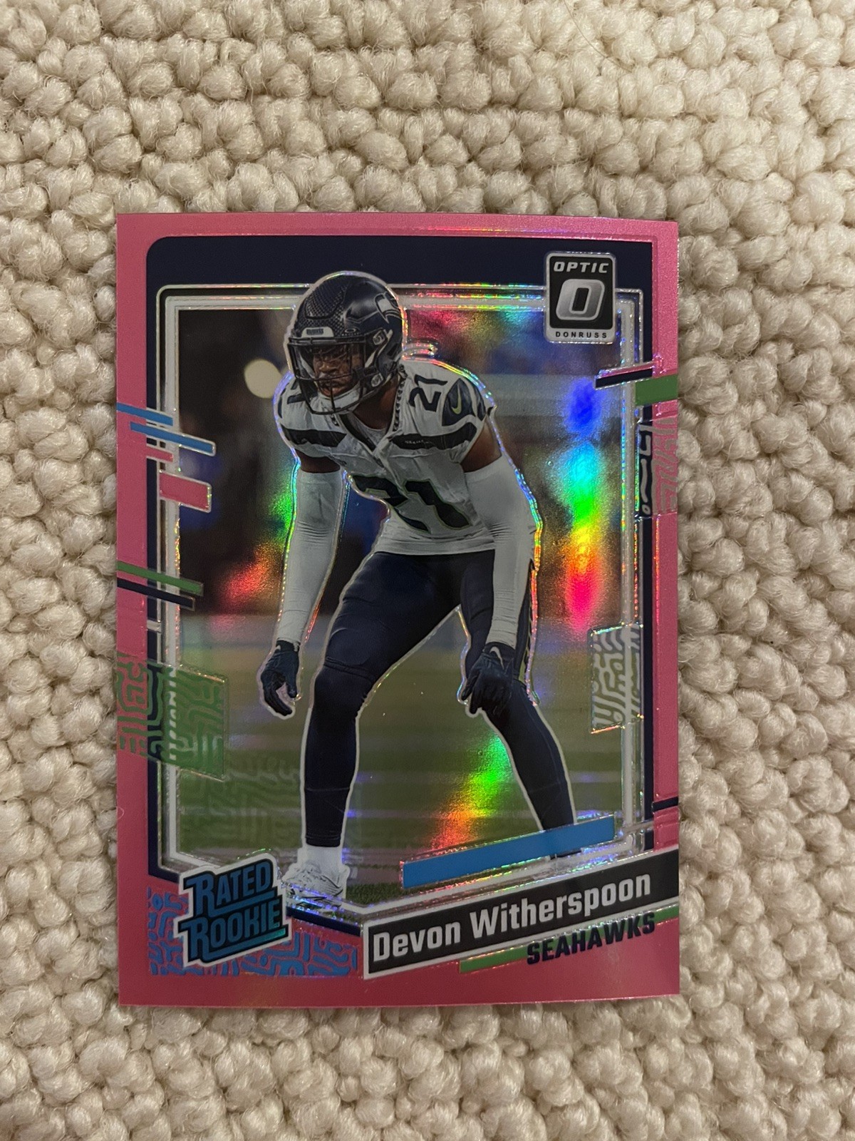 2023 Panini Donruss Optic - Rated Rookie Devon Witherspoon #292 Pink Prizm (RC)