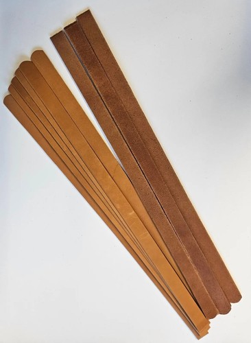 10x CORREAS CURTIDAS VEG, espacios en blanco, asas 18""-19"" de largo, 1"" de ancho 3,0-3,2 mm de espesor - Imagen 6 de 6