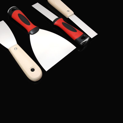 Stainless Steel Knife Plastic/Wooden Handle Flexible Wall Putty Knife Spatula