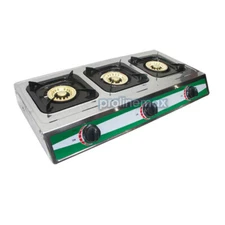 Portable 3 Triple Burners Stove Range Grill Propane Gas BBQ 