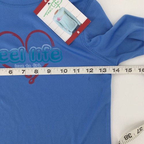 Reel Life Unisex Kids T-Shirt Marina Breathable Sun Protected Love To Fish 8 New - Picture 4 of 12