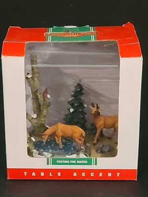 Lemax Coventry Cove Table Accent Christmas Deer Testing The Waters Year 2000