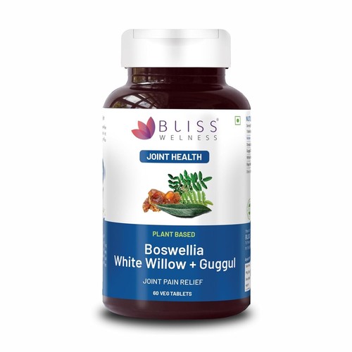 Bliss Welness Boswellia weiße Weidenrinde Guggul 60 Tabletten kostenloser Versand