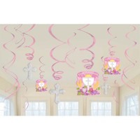Amscan Communion Swirls Decorations Pack Pink on sale Amscan Communion Swirls Decorations Pack Pink on sale