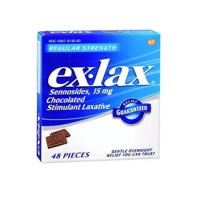 ex-lax Chocolated Regular Strength Stimulant Laxative - 48 Count