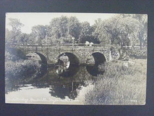 Paul's Bridge Readville Hyde Park Mass Real Photo Postcard RPPC 1918 Antique