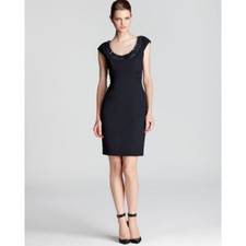  Adrianna Papell Sheath BLACK SIZE 10P #116 NWT 