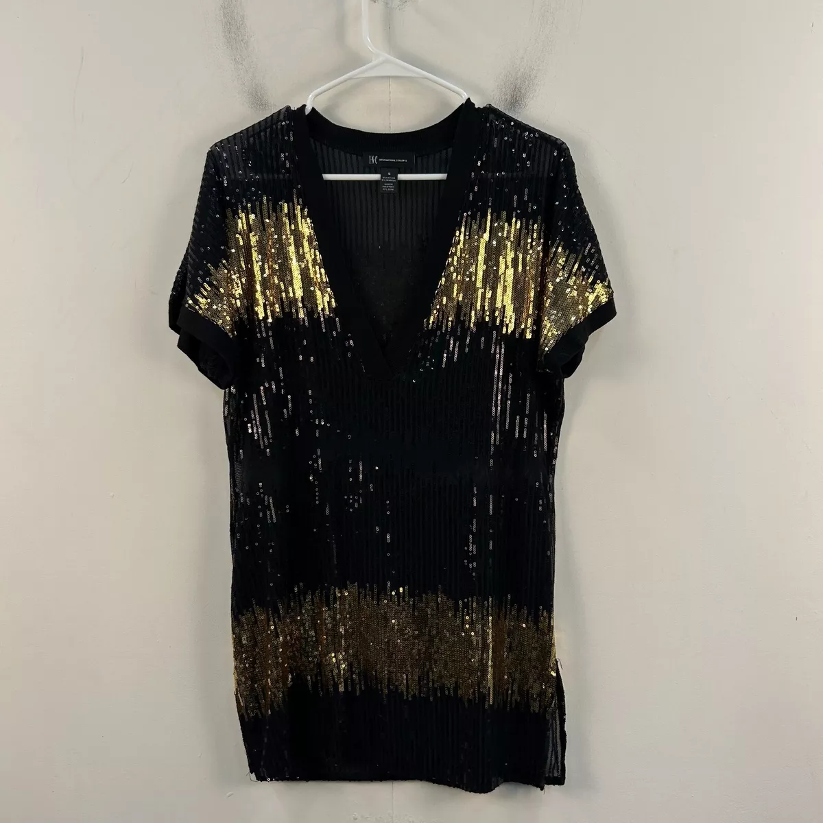 glitter black blouse