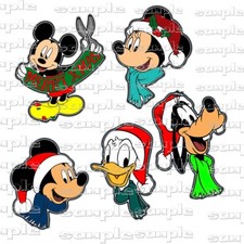 Disney Christmas Great 5 pc xzqq Premade Scrapbook Page Paper Piece die cut